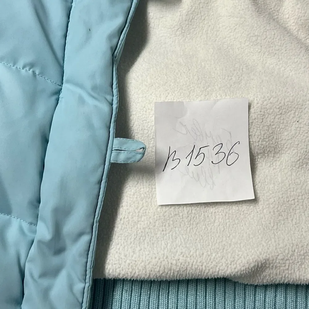 Gap Kids Girls Blue Puffer Coat Fleece Outerwear Size M(8) No Hood See Desc